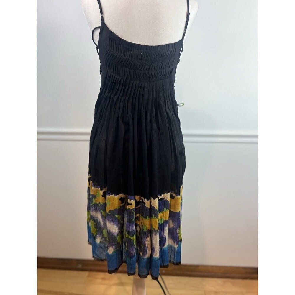 Free People One Imperial Palm Pintuck Printed Boho Artsy Dress Date Night XS - Picture 4 of 8
